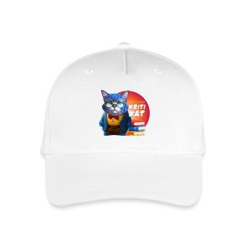Professor Kritikat logo - Organic Kids’ Baseball Cap - white - Front