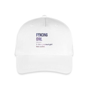 Fechten - Kinder Bio Basecap - Weiß - Vorne