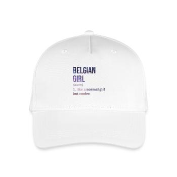 Belgium - Organic Kids’ Baseball Cap - white - Front