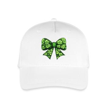 Bow St Patrick's Day Shamrock Luck - Organic Kids’ Baseball Cap - white - Front