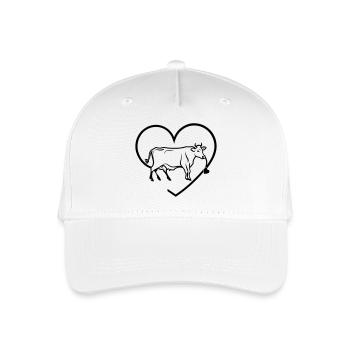 t Kuhbauer Herzschlag - Kinder Bio Basecap - Weiß - Vorne