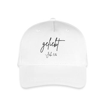 geliebt - Kinder Bio Basecap - Weiß - Vorne