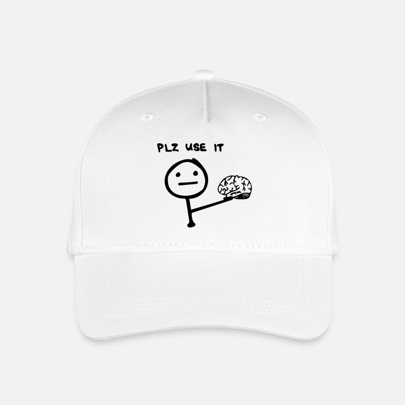 bitte benutze es - Kinder Bio Basecap - Weiß