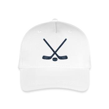 Hockey im Diamant-Stil - Kinder Bio Basecap - Weiß - Vorne