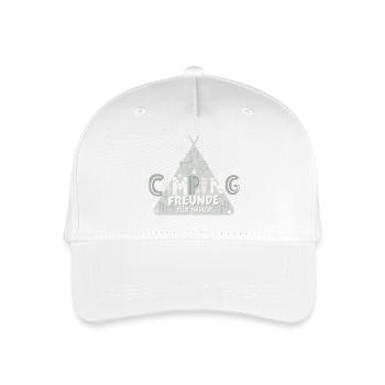 Campingfreunde für immer. Beste Camping Freunde - Kinder Bio Basecap - Weiß - Vorne