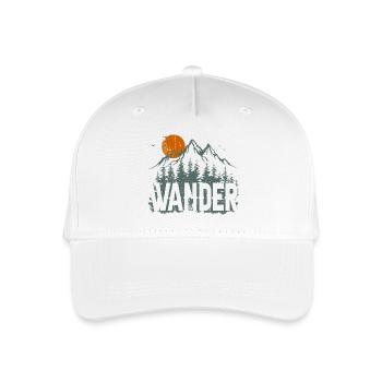 Entdecker-Design für Bergwildnis - Kinder Bio Basecap - Weiß - Vorne