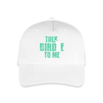 Talk Birdie to Me Funny Golf Phrase Humor - Kinder Bio Basecap - Weiß - Vorne