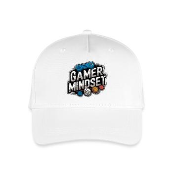 Gamer Mindset Retro Gaming Design - Kinder Bio Basecap - Weiß - Vorne
