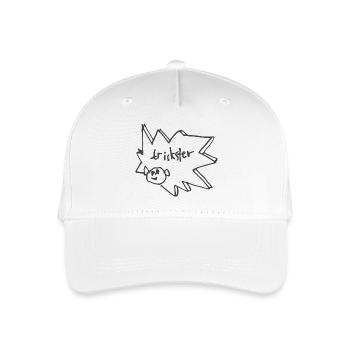 Trickster Burst Illustration - Kinder Bio Basecap - Weiß - Vorne