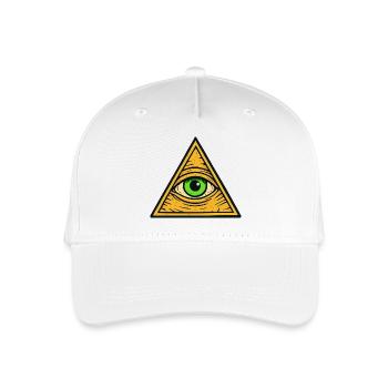Triangle de l’œil qui voit tout - Casquette de baseball bio Enfant - blanc - Devant