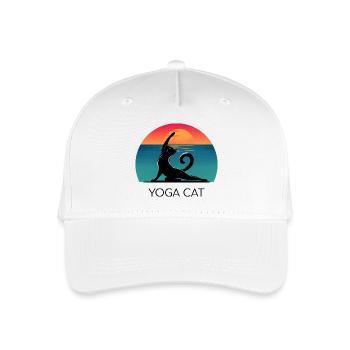 Yoga Cat – Un design décontracté pour les fans de chats - Casquette de baseball bio Enfant - blanc - Devant