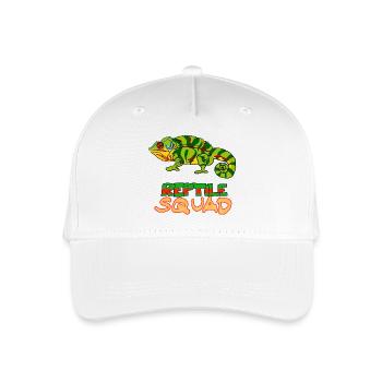 Reptile Squad Bunte Chamäleon-Kunst - Kinder Bio Basecap - Weiß - Vorne