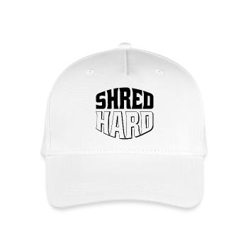 Shred Hard Snowboard Style - Kinder Bio Basecap - Weiß - Vorne