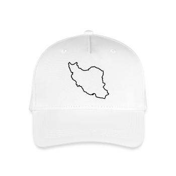 Iran Map Silhouette Persia - Organic Kids’ Baseball Cap - white - Front