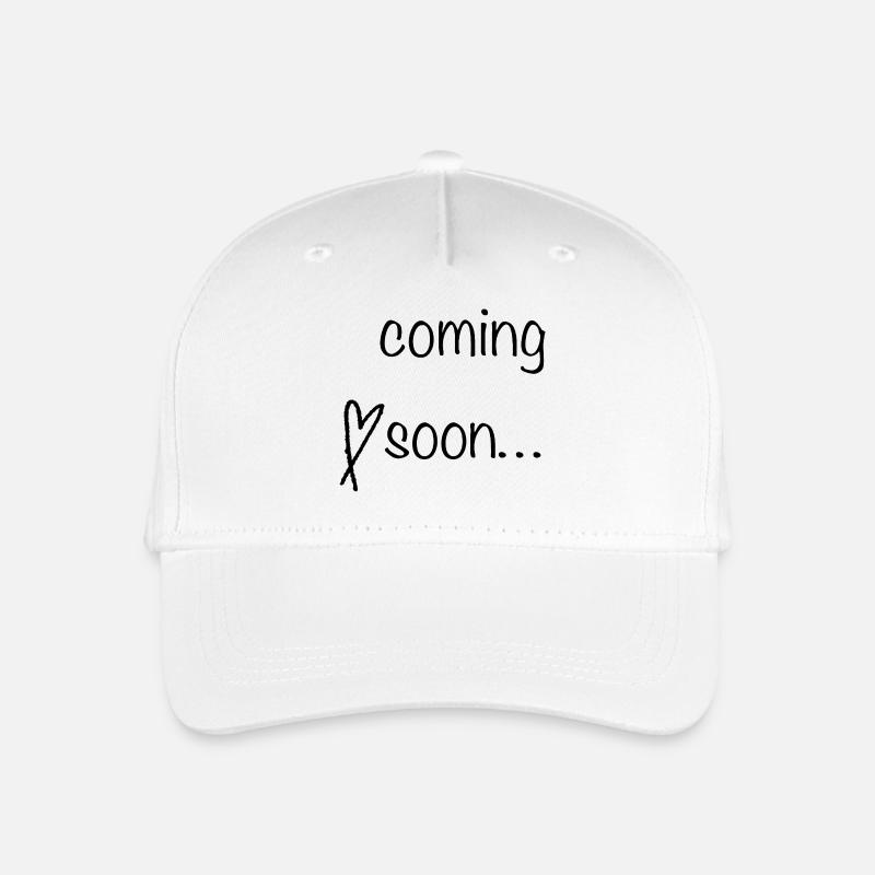 Coming Soon Lettering - Organic Kids’ Baseball Cap - white