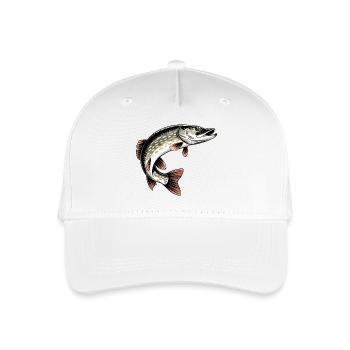 Raubfisch Hecht - Kinder Bio Basecap - Weiß - Vorne