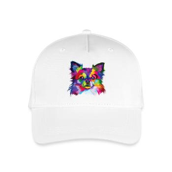 Kaleidoscope Pup Portrait - Organic Kids’ Baseball Cap - white - Front