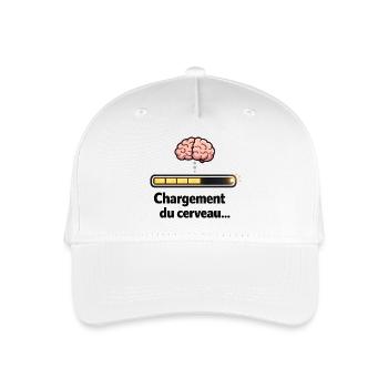 Chargement du cerveau en progression - Casquette de baseball bio Enfant - blanc - Devant