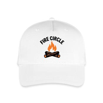 Lagerfeuer Feuerstelle Camping Pfadfinder - Kinder Bio Basecap - Weiß - Vorne