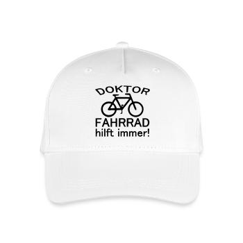 Doktor Fahrrad Radfahrer Spruch Geschenk Medizin - Kinder Bio Basecap - Weiß - Vorne