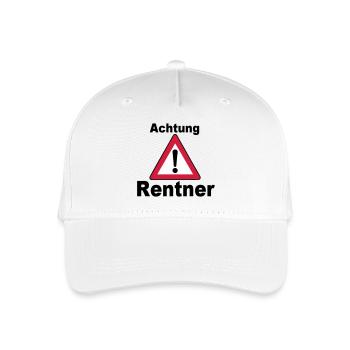 Rente Rentner Rentnerin Berufe Achtung Rentner(25) - Kinder Bio Basecap - Weiß - Vorne