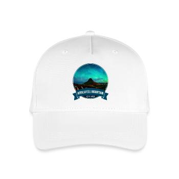 Kirkjufell Aurora Iceland - Kinder Bio Basecap - Weiß - Vorne