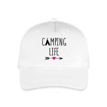 Camping Life - Organic Kids’ Baseball Cap - white - Front