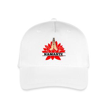 Lotus rouge namaste - Casquette de baseball bio Enfant - blanc - Devant