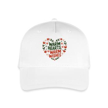 Warme Herzen, warme Wünsche - Kinder Bio Basecap - Weiß - Vorne