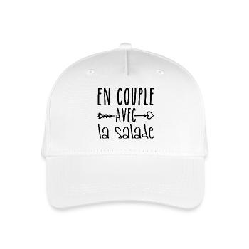 Paare mit Salat, Salat Fans Geschenk - Kinder Bio Basecap - Weiß - Vorne