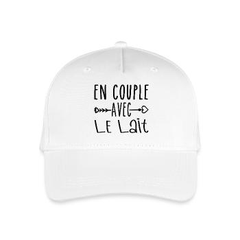 Couples with Milk, Milk Fans Gift - Organic Kids’ Baseball Cap - white - Front