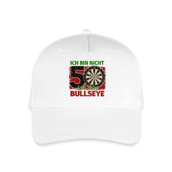 Ich bin nicht 50 ich bin Bullseye Geburtstag Dart - Kinder Bio Basecap - Weiß - Vorne