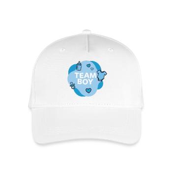Team Boy Baby Shower Design - Cappellino da baseball ecologico per bambini - bianco - Fronte