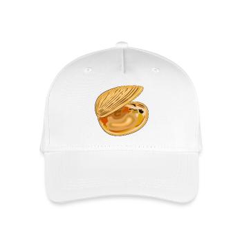 Shell unfolded - Organic Kids’ Baseball Cap - white - Front