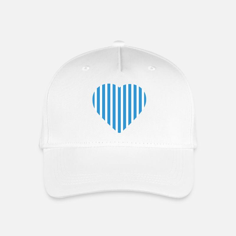 Blue Stripes Herz Malmö - Kinder Bio Basecap - Weiß