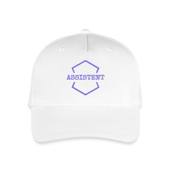 Arbeit Assistent - Kinder Bio Basecap - Weiß - Vorne