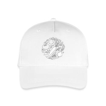 Botanical Vegetable Lineart - Organic Kids’ Baseball Cap - white - Front