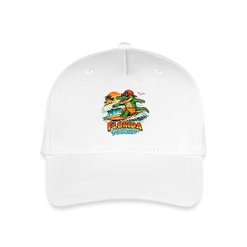 Surfender Alligator in Florida - Kinder Bio Basecap - Weiß - Vorne