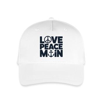 Love Peace Main Maritime Anchor Dicton pour - Casquette de baseball bio Enfant - blanc - Devant