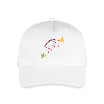 Connected by love - Organic Kids’ Baseball Cap - white - Front