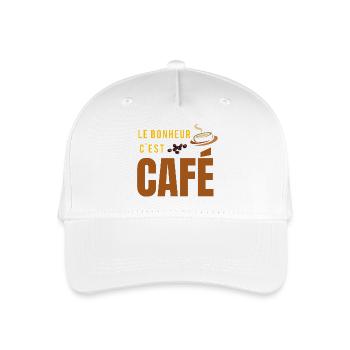 Happiness is coffee - Organic Kids’ Baseball Cap - white - Front
