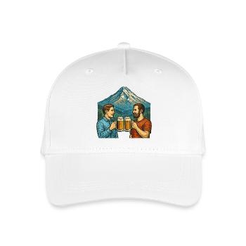 Mountain scenery Beer friends toast - Organic Kids’ Baseball Cap - white - Front