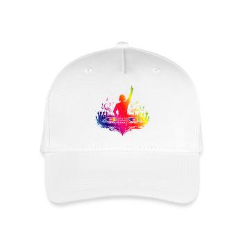 DJ coloré avec platines et beats - Casquette de baseball bio Enfant - blanc - Devant