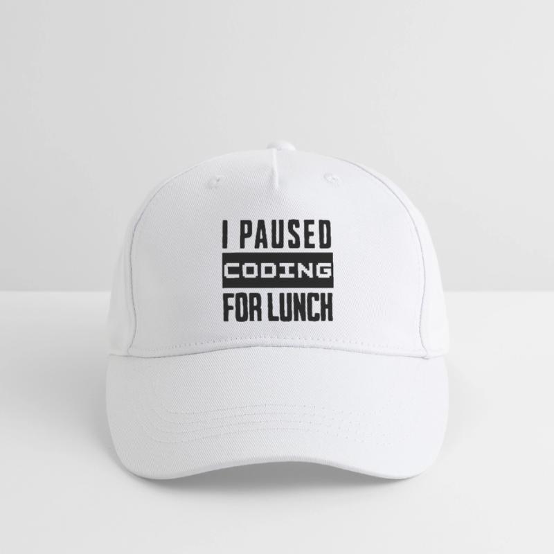Codage de geeks, j’ai mis le codage en pause pour le déjeuner Casquette de baseball bio Enfant