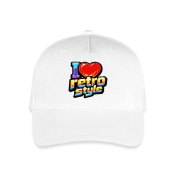 I Love Retro Style - Kinder Bio Basecap - Weiß - Vorne