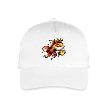 Goldfish Beer King - Organic Kids’ Baseball Cap - white - Front