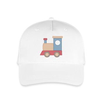 Colorful Move Illustration Railway - Organic Kids’ Baseball Cap - white - Front