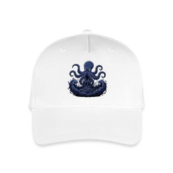 Oktopus Sturm aus Tiefe - Kinder Bio Basecap - Weiß - Vorne