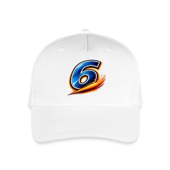 Numéro 6 Maillot de football Milieu de terrain - Casquette de baseball bio Enfant - blanc - Devant