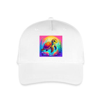 Schildkröte - Kinder Bio Basecap - Weiß - Vorne
